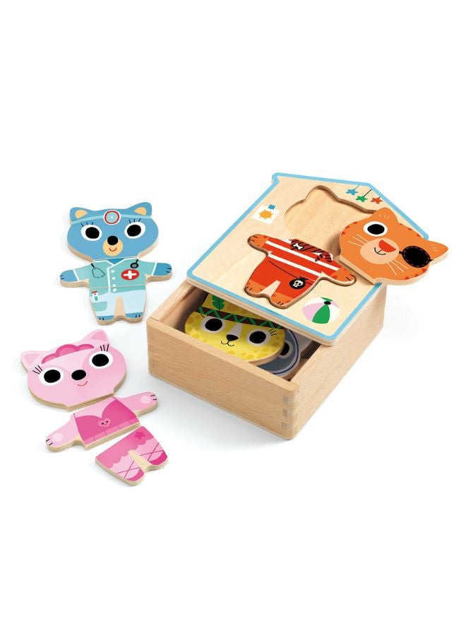 DJECO Dress Up Wooden Puzzle - Image 3