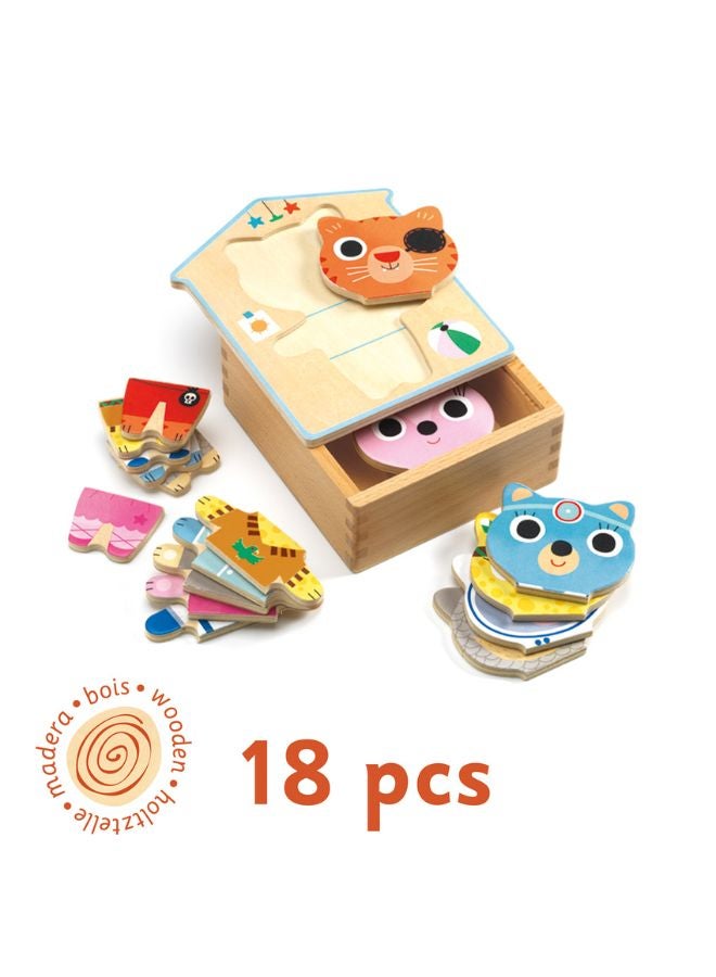 DJECO Dress Up Wooden Puzzle - Image 4