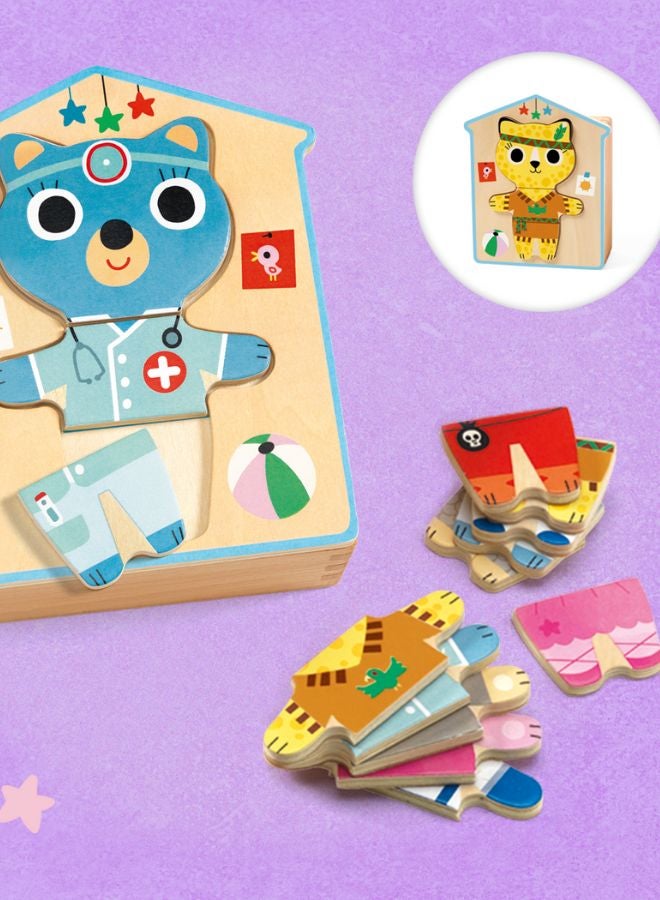 DJECO Dress Up Wooden Puzzle - Image 5