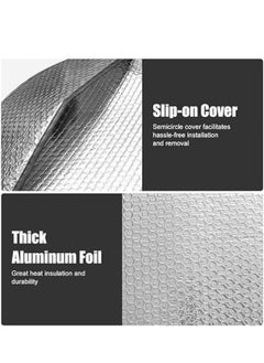 ShebSheb Car Steering Wheel Sun Shade Cover, Thickened Aluminum Foil Full Coverage Steering Wheel Cover, Sun Block Anti-Heat Steering Wheel Protector for Car Truck SUV Vang Wheel Covers  - Image 3