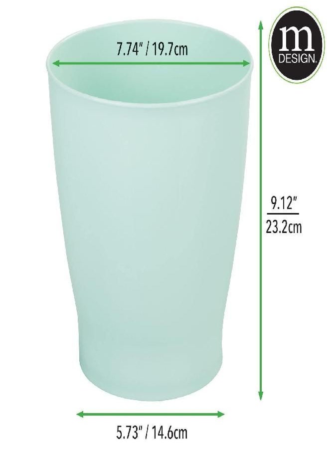 mDesign - mDesign Round Plastic Bathroom Garbage Can, 1.25 Gallon Wastebasket, Garbage Bin, Trash Can for Bathroom, Bedroom, and Kids Room - Small Bathroom Trash Can - Fyfe Collection - Mint Green - Image 1