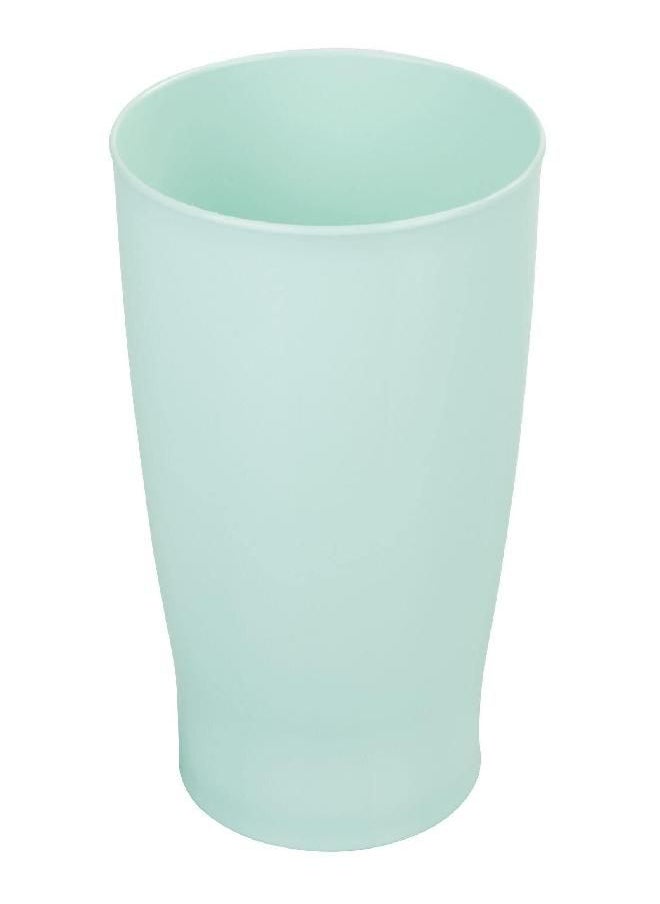 mDesign - mDesign Round Plastic Bathroom Garbage Can, 1.25 Gallon Wastebasket, Garbage Bin, Trash Can for Bathroom, Bedroom, and Kids Room - Small Bathroom Trash Can - Fyfe Collection - Mint Green - Image 1