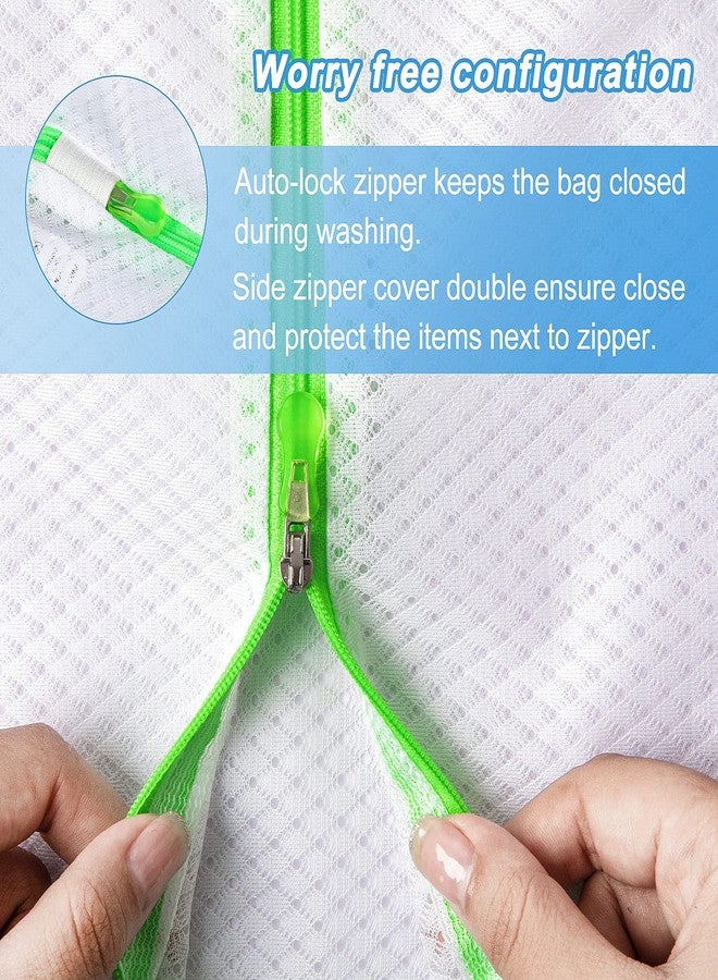 GOGOODA Mesh Laundry Bags, Delicates Washing Bags for Sweater Blouse Hosiery Bras Premium Wash Bags for Travel Storage Organization (4 Set) - Image 3