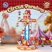 PANTASY Circus Paradrop Building Block Set Retro Carnival Display Model with LED Lights Motorized Moving Ride Colorful Star Columns Magic Box Teddy Bear TypeC Powered Interactive Adult Collector - Image 4