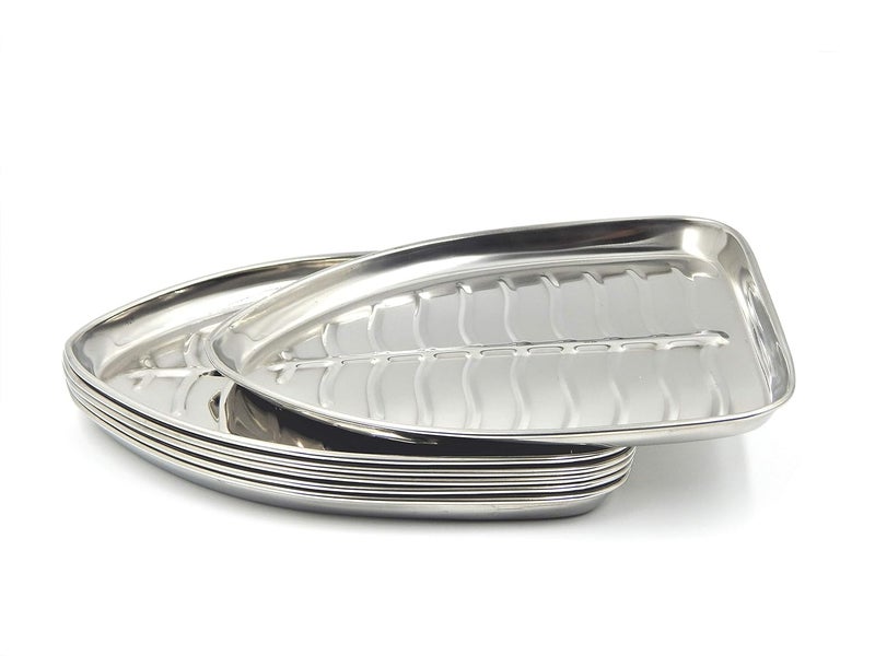 JEE ALTO Stainless Steel Leaf Shaped Snack Plates 1 Unit 6PcsSmall - Image 1