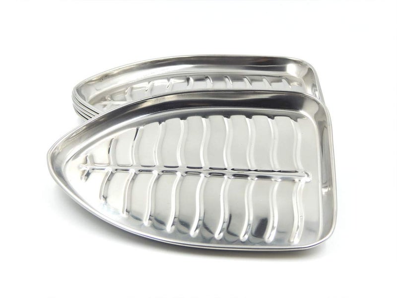 JEE ALTO Stainless Steel Leaf Shaped Snack Plates 1 Unit 6PcsSmall - Image 2