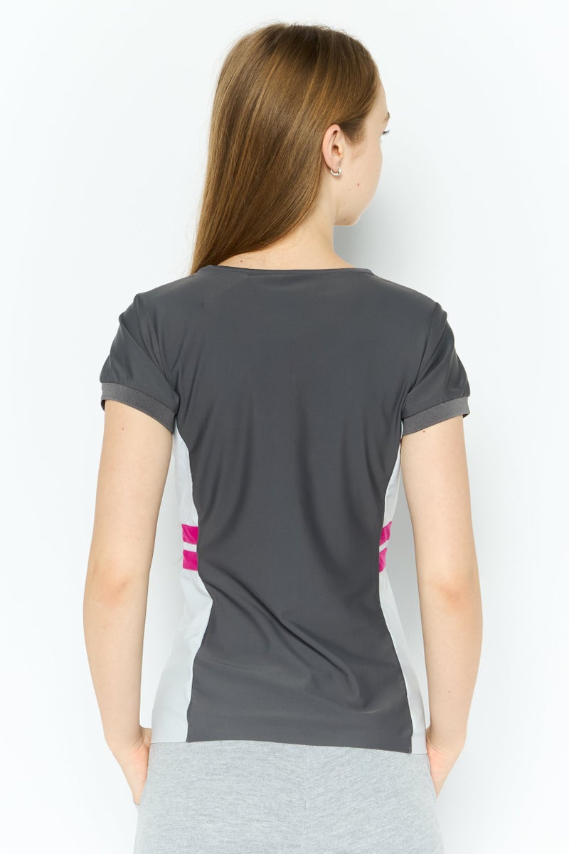 Ellesse Women Sportswear Fit Short Sleeve Training Top, Grey - Image 3