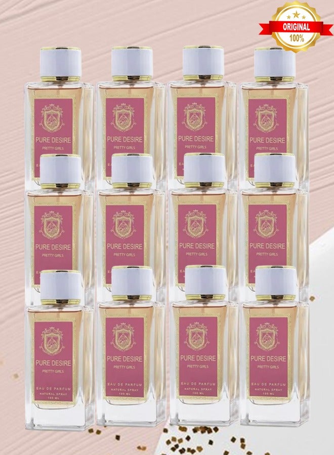 Coolife 12 Pieces Pure Desire Pretty Girls Perfume For Women 100ml EDP - Image 1