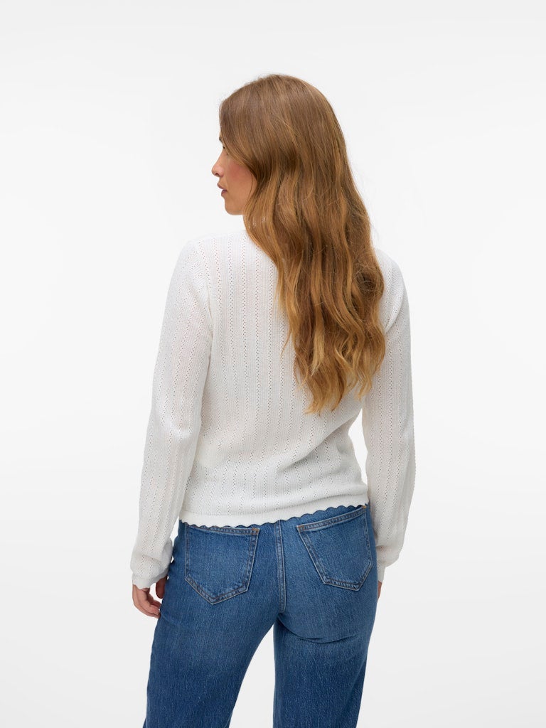 VERO MODA VMLUXLIGHT POINTELLE LS V-NECK CARDIGAN - Image 3