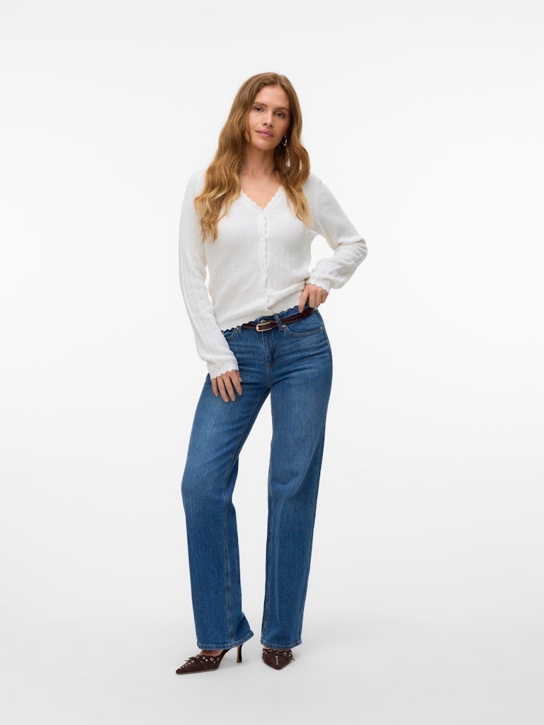 VERO MODA VMLUXLIGHT POINTELLE LS V-NECK CARDIGAN - Image 4