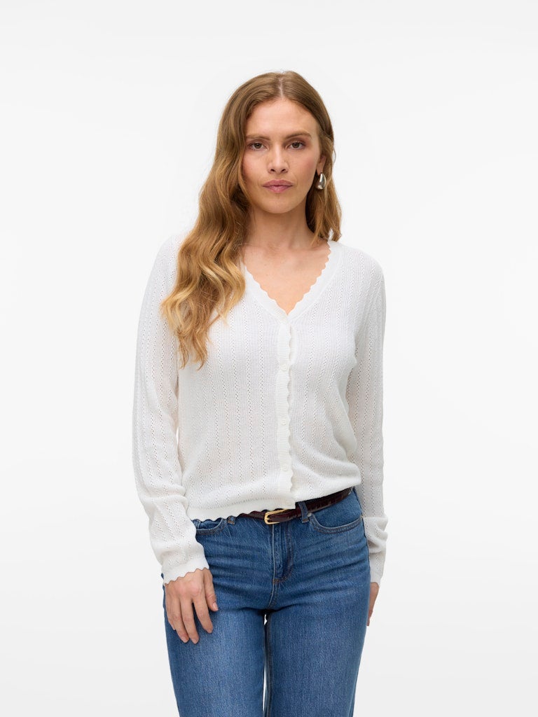 VERO MODA VMLUXLIGHT POINTELLE LS V-NECK CARDIGAN - Image 2