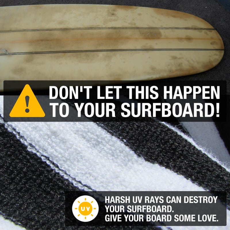 Ho Stevie! Surfboard Sock Cover - Light Protective Bag for your Surf Board (Black/White, 6'0") - Image 5