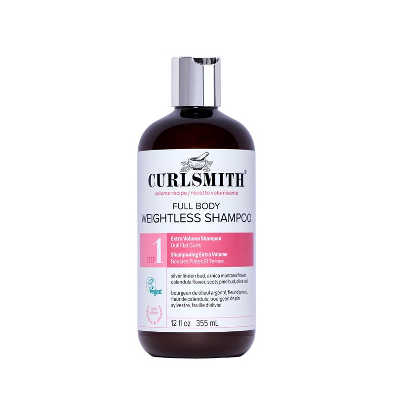 CURLSMITH Full Body Weightless Shampoo - A Volumizing Shampoo for Curls, Removes Build-up and Cleanses, For All Curl Types, Vegan & Cruelty Free (12 oz) - Image 1