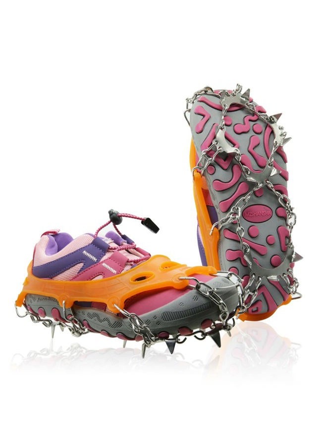 Giggleway Ice Cleats for Kids, Crampons for Hiking Boots & Shoes, Stainless Steel Anti-Slip Traction Cleats, Snow Grips for Fishing, Walking, Hiking & Climbing, Toys for Boys & Girls - Image 1