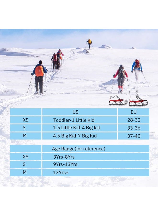 Giggleway Ice Cleats for Kids, Crampons for Hiking Boots & Shoes, Stainless Steel Anti-Slip Traction Cleats, Snow Grips for Fishing, Walking, Hiking & Climbing, Toys for Boys & Girls - Image 5