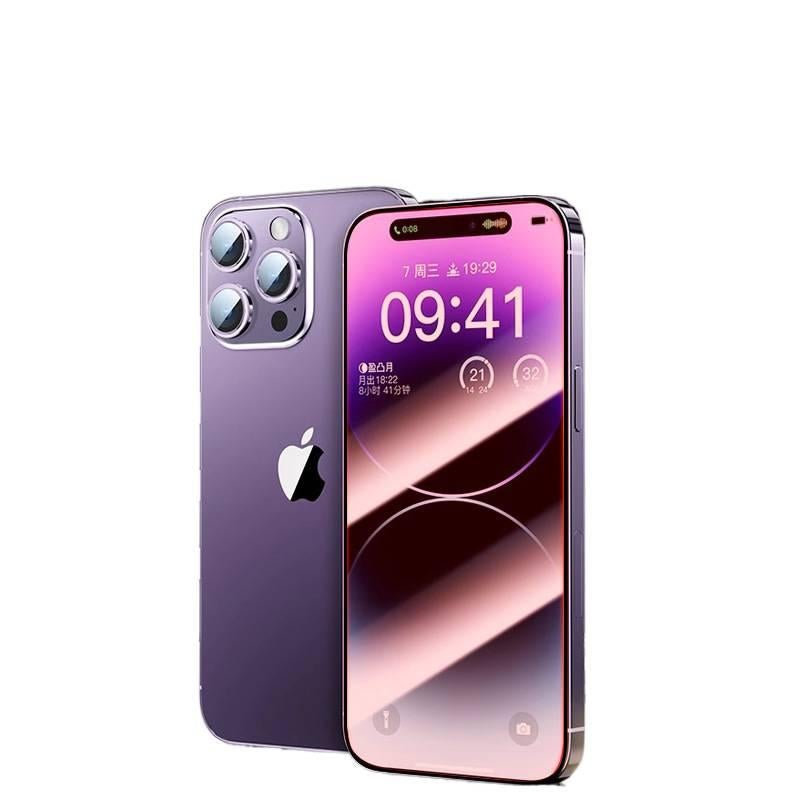 غطاء هاتف بGlass باللون شفاف لـ iPhone 15 / 15 Plus / 15 Pro / 15 Pro Max مع وضوح عالي ومقاومة بصمات الأصابع مع مقاوم للصدمات مع حماية من السقوط مع حماية من الضوء الأزرق للسفر - Image 3