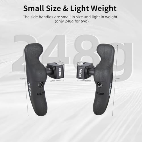 Nitze Side Handle Kit with NATO Clamp, 360° Adjustable NATO Side Handles for Smartphone/iPad/Monitor/Camera Cages - PA32C - Image 4