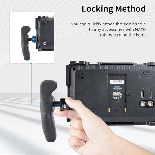 Nitze Side Handle Kit with NATO Clamp, 360° Adjustable NATO Side Handles for Smartphone/iPad/Monitor/Camera Cages - PA32C - Image 5