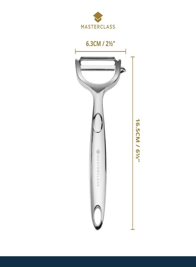 Master Class MasterClass KitchenCraft KCMCYP Heavy Duty Y-Shaped Swivel Potato Peeler, Silver - Image 3
