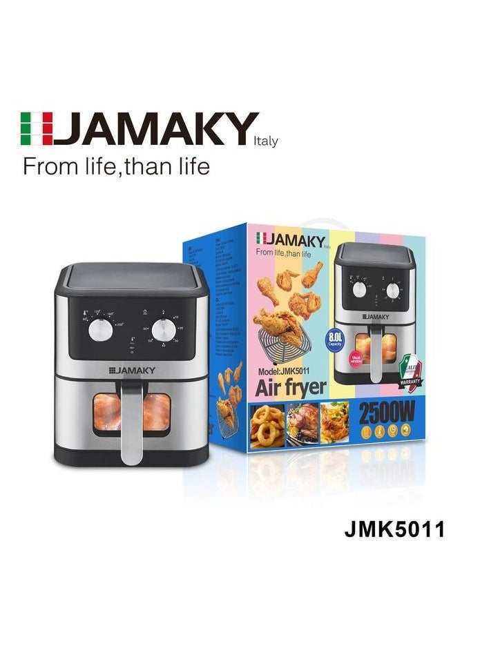 JAMAKY Italy Fryer without oil, 2500 watts, 8.0 liters, black Italian from Jamaky  - Image 2