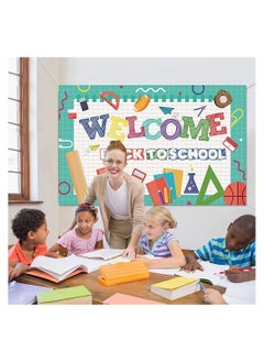 Generic Welcome Back to School" Banner, Backdrop for the First Day of School, School Party Decoration Supplies, Classroom, Office, Indoor and Outdoor - 110 x 180 cm Up to Date Egypt 01222143812  - Image 1