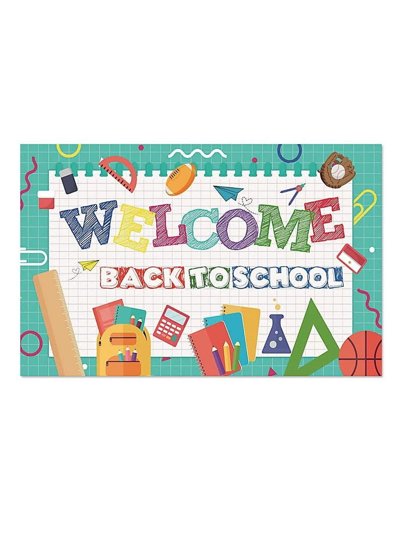 Welcome Back to School" Banner, Backdrop for the First Day of School, School Party Decoration Supplies, Classroom, Office, Indoor and Outdoor - 110 x 180 cm Up to Date Egypt 01222143812 - Image 3