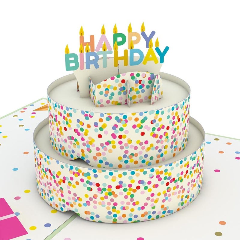 Lovepop Happy Birthday Pop-Up Card for Her, Him, Girls, Boys - 3D Greeting Cards - Sprinkles Cake - 5" x 7" - Blank Notecard & Envelope Included - Image 2