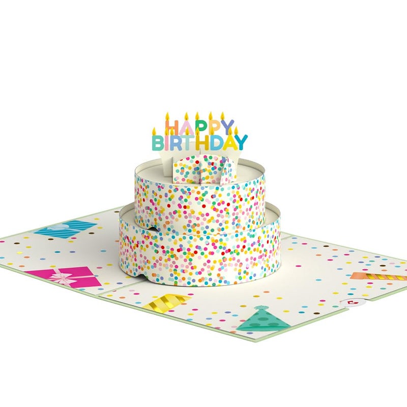 Lovepop Happy Birthday Pop-Up Card for Her, Him, Girls, Boys - 3D Greeting Cards - Sprinkles Cake - 5" x 7" - Blank Notecard & Envelope Included - Image 4