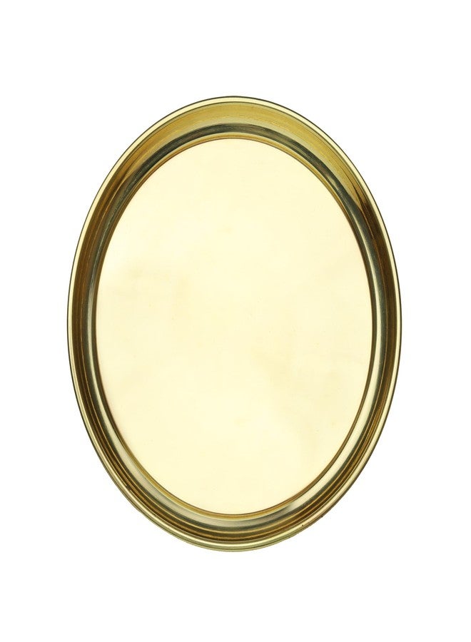 Aditri Creation Decorative Single Brass Thali Plate, New Year Pooja Decorations Indian Prasad Plate for Indian Traditional Pooja Utensils Pooja Item Articles (Size:- 9" Diameter) - Image 2