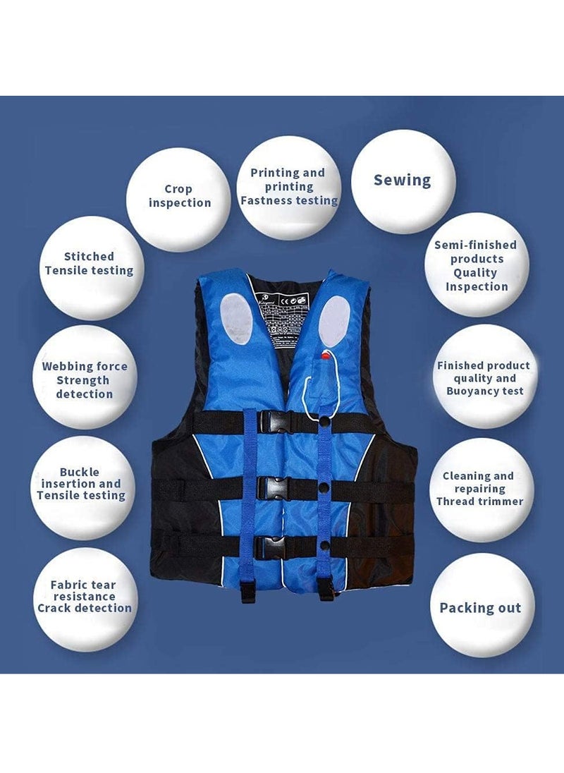 REBENUO Life Jacket Safety Vests Water Suit Kayak Boating Swimming Surfing Drifting Gear Size {M} .45 to 60 Kg (blue)  - Image 3