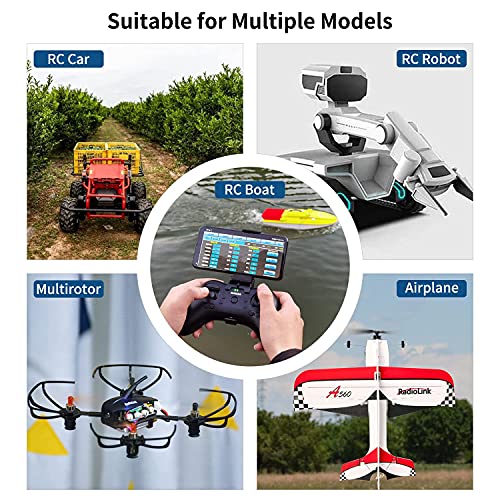 Radiolink T8S 8 Channels 2.4G RC Pocket Size Transmitter and Receiver R8EF RX, Radio Remote Controller, Built-in Rechargeable 1S Battery for Quad Drone/Airplane/Car/Boat/Robot and More (M2 Left Hand) - Image 5