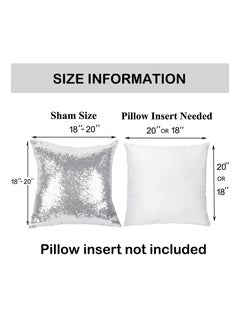 Y&D Sparkling Sequins Pillow Covers Luxury Home Satin Throw Covers Set of 2 Hidden Zipper Case for Couch Wedding Bed Living Room Party Sofa Decor  - Image 5