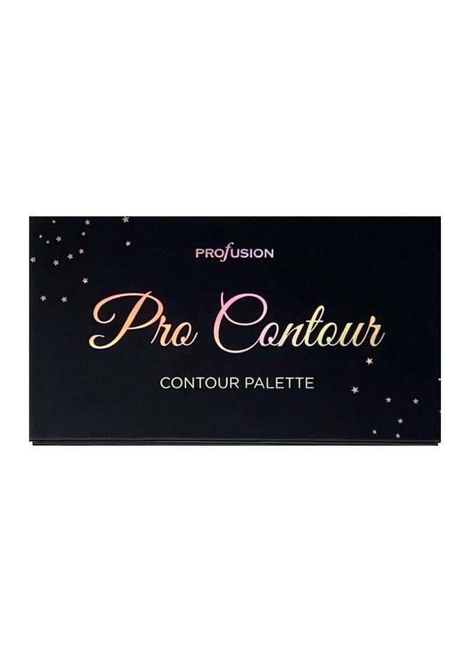 Profusion Cosmetics - Pro Contour Palette Portable, Thin And Lightweight Professional 3 Bronze & 3 Matte Highlight Colors With Full Length Mirror - Image 1