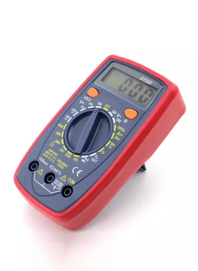 Generic - Digital Multimeter DT33D | Blue Backlight, With Square Wave Signal Output | AC/DC Voltage, Current, Resistance Measurement | 9V Battery - Image 1