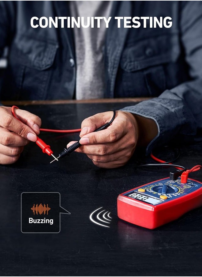 Generic - Digital Multimeter DT33D | Blue Backlight, With Square Wave Signal Output | AC/DC Voltage, Current, Resistance Measurement | 9V Battery - Image 1