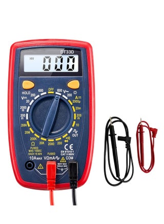 Digital Multimeter DT33D | Blue Backlight, With Square Wave Signal Output | AC/DC Voltage, Current, Resistance Measurement | 9V Battery - pzsku/Z7F8214E19B3146EDF0F0Z/45/_/1740541978/a040a3ac-5e0f-4974-b4ba-75f47c0d6897