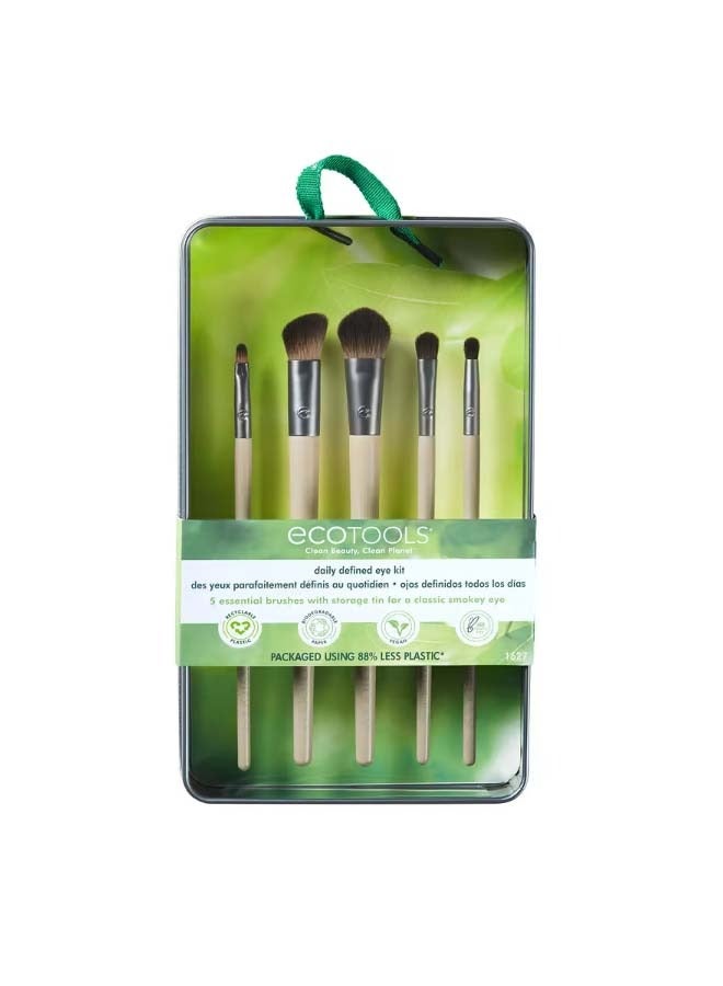 Ecotools Daily Defined Eye Kit 5 Piece Set and Storage Tin - Image 2