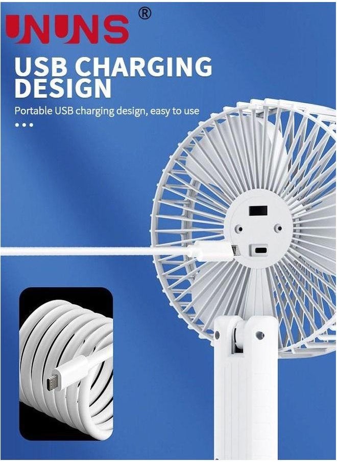 UNUNS Clip Fan,USB Rechargeable Fan With 3 Speeds,4-In-1 Desk Handheld Hanging Fan,Turdy Clamp For Office Golf Cart Stroller Travel Camping Gym  - Image 5