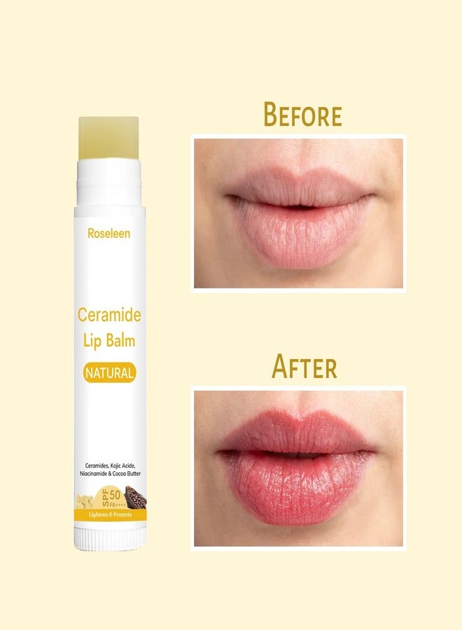 Roseleen مرطب شفاه للنساء والرجال | علاج مغذي ومرطب فوري مع عامل حماية من الشمس SPF50 PA+++، يخفف من جفاف وتشقق الشفاه، زيت فيتامين E، زبدة الشيا (جوز الهند). - Image 3