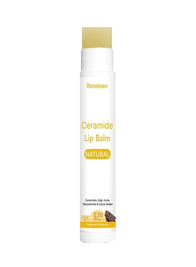 Roseleen مرطب شفاه للنساء والرجال | علاج مغذي ومرطب فوري مع عامل حماية من الشمس SPF50 PA+++، يخفف من جفاف وتشقق الشفاه، زيت فيتامين E، زبدة الشيا (جوز الهند). - Image 1