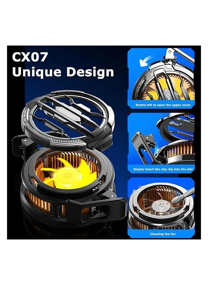Raxoom Magnetic Phone Cooler, Portable Cell Phone Cooler, Cx07 Phone Fan Cooler, for 2.83-3.66 Inches Ios/Android Semiconductor Heatsink Cooling for Gameing, for Smartphone/Tablet/Ipad(1 Pack)  - Image 5