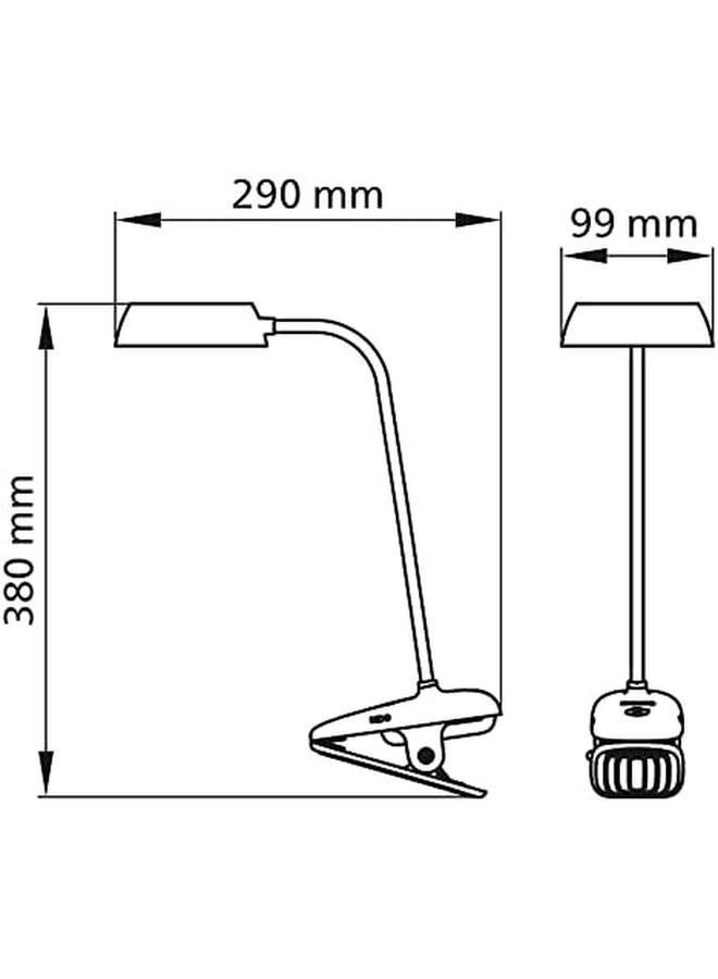 Philips Led Donutclip Pink Desk Lamp Usb 4000K 3W Cool White For Office Reading Study And Work - Image 3