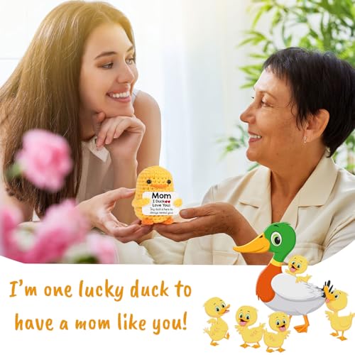 MBL Gifts for Mom Mothers Day - I Duck Love You Mom, Handmade Crochet Funny Cool Cute Small Duck Unique Christmas Stocking Stuffers Xmas Holiday Birthday Presents for Mama Bonus Step Mother Mother's - Image 4