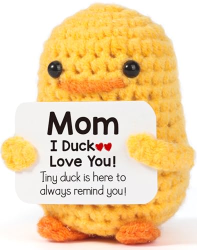 MBL Gifts for Mom Mothers Day - I Duck Love You Mom, Handmade Crochet Funny Cool Cute Small Duck Unique Christmas Stocking Stuffers Xmas Holiday Birthday Presents for Mama Bonus Step Mother Mother's - Image 1