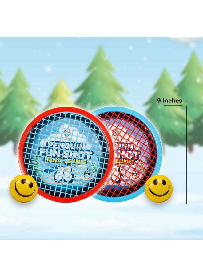 Ratna's Fun Shot Hand Tennis Sporty Game for Kids to Play Tennis with Racquets Getting Fixed on Your Palm (Penguin) - Image 4