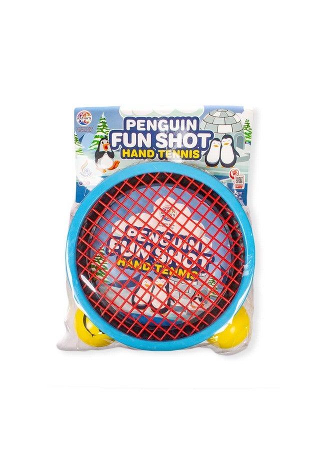 Ratna's Fun Shot Hand Tennis Sporty Game for Kids to Play Tennis with Racquets Getting Fixed on Your Palm (Penguin) - Image 5