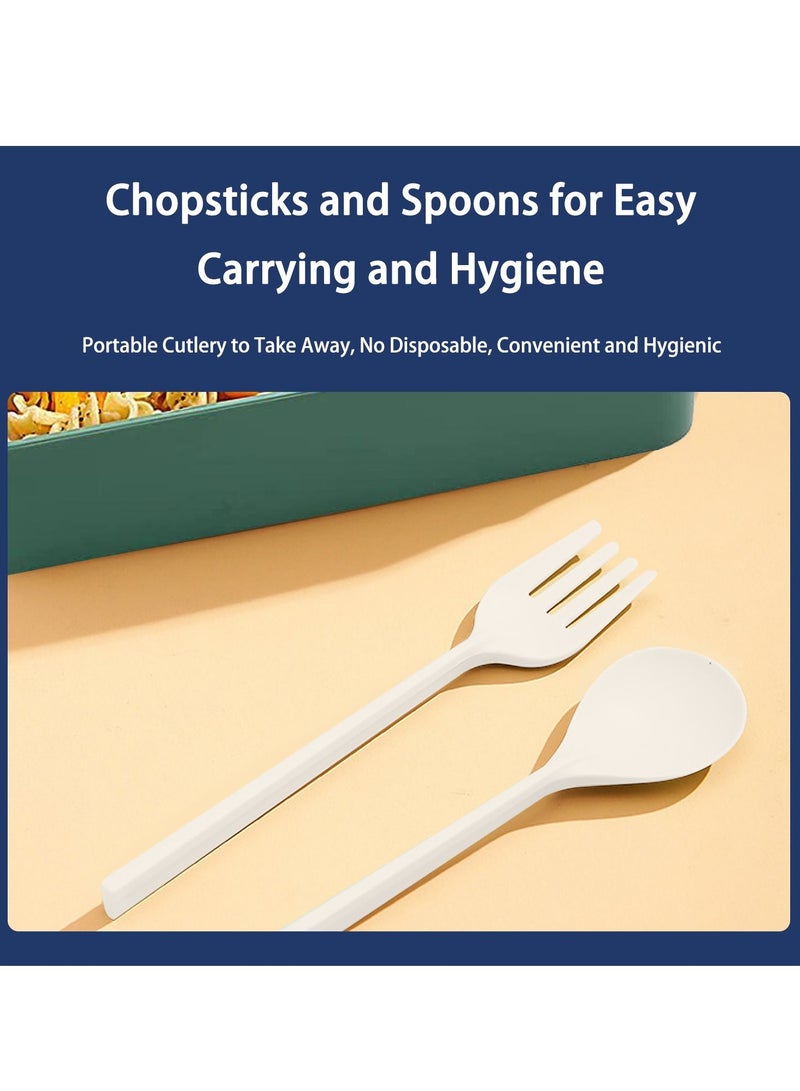 عربست 17 قطعة بينتو للأطفال والكبار مربع الغداء ، مع ملعقة شوكة إعداد وجبة حاوية مربع ، المايكرويف صندوق تخزين المواد الغذائية سلطة الغداء مربع ساندويتش وجبة خفيفة مربع التعبئة والتغليف - Image 4