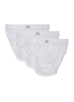 Rayan 3 Pieces Briefs Short RAYAN Underwear Men Cotton 100% White  - Image 1