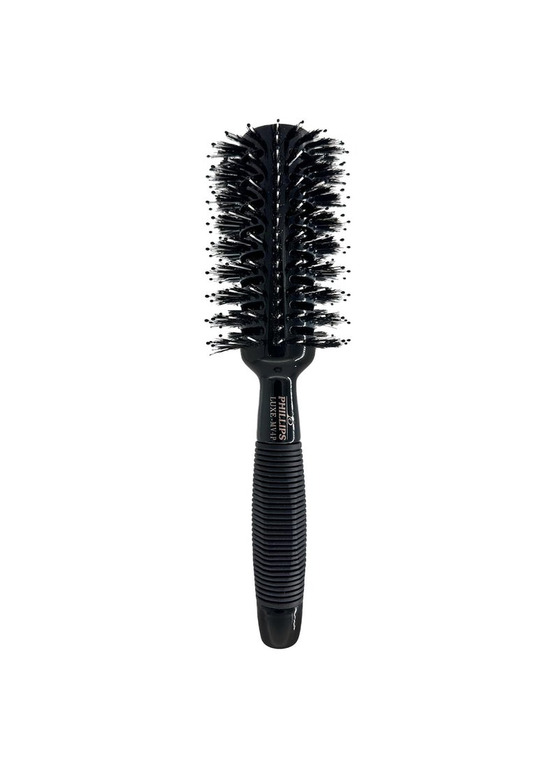 Phillips Brush - Phillips Brush Luxe Monster Vent 4 PolyTipped Professional Hair Brush 275 Diameter Barrel  Black  Rose Gold Vented Hairbrush Mixed Boar Hair  PolyTipped Nylon Bristles - Image 1