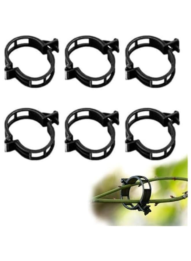 Generic Plant Support Clips for Climbing Plants, Plastic Trellis Secured Garden Clip, Clear 100 Pack Black Plant Clips.  - Image 1